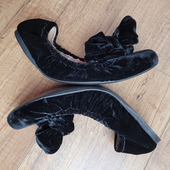 Miu Miu Prada Black Velvet leather lined Ballerina bow Flats 37 USA 6.5 - Picture 5 of 16